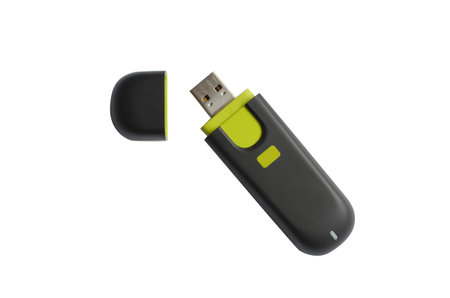 USB storage drive isolated on white