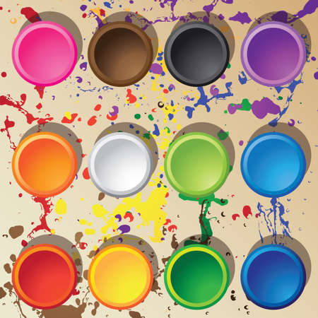 vector top view of 12 colors  background conceptのイラスト素材