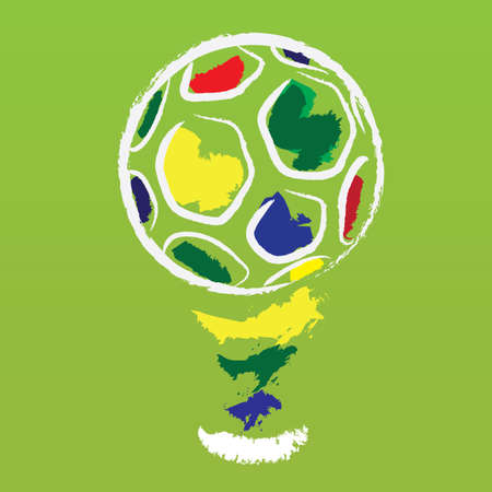 vector brazil football competitionのイラスト素材
