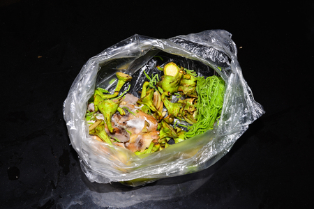 Trash in the Kitchen for discard the Foodの写真素材