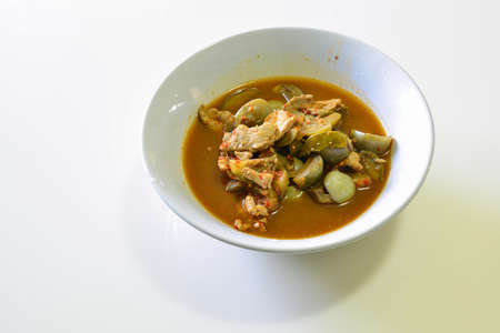 Red Curry with Pork and Eggplant, Thai Foodの写真素材