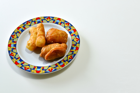 Deep Fried Dough Stick (Pa Tong Go), Thailand Breakfastの写真素材