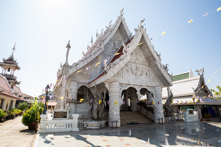 Nan, North of Thailand - 09 Dec, 2016: Ming Muang Temple (Center city Pillar), White churchのeditorial素材