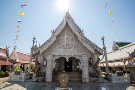 Nan, North of Thailand - 09 Dec, 2016: Ming Muang Temple (Center city Pillar), White churchのeditorial素材