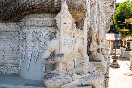 Angle statue in the temple of Thailandの写真素材