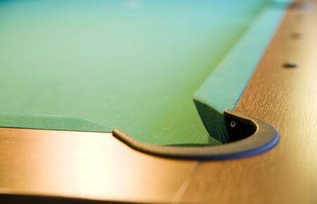 corner of pool table with sharp pocketの写真素材