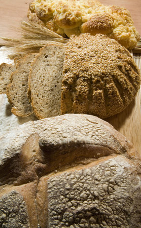 three kinds of fresh and well smelled bread