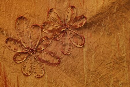 flower background - fragment of good quality textileの写真素材
