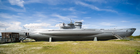 German world war 2 submarine type VIIC 41 -  ultra wide angle photoのeditorial素材