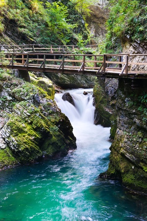 Vintgar valley - tne most beautiful place in Sloveniaの写真素材