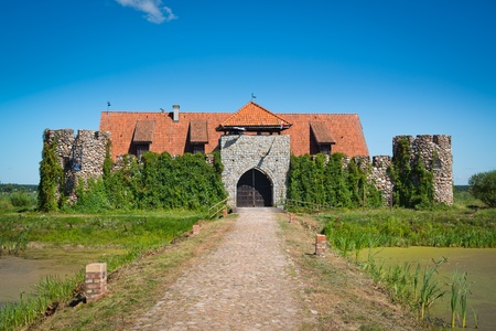 Old castle in Kiermusy- eastern Polandの写真素材