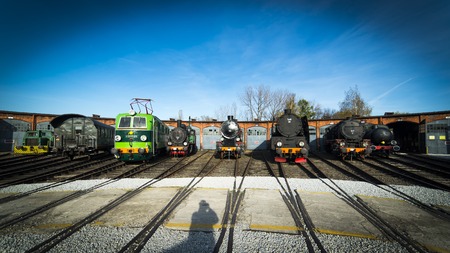 Old steam locomotivesのeditorial素材