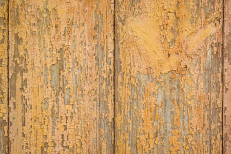 Background image of old yellow wood boards. Texture, background.の写真素材