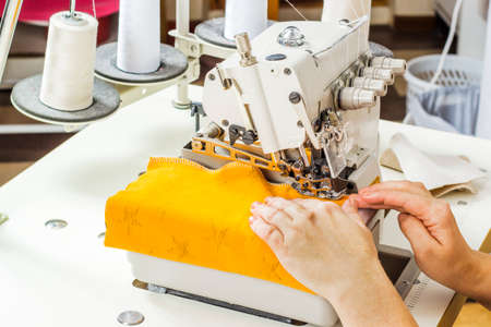 Sewing, sewing on the sewing machine, sewing accessories.の写真素材