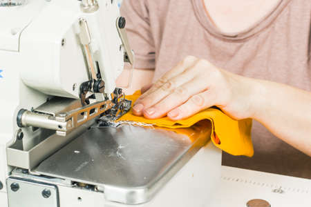 Sewing, sewing on the sewing machine, sewing accessories.の写真素材
