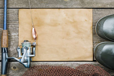 fishing gear. background image.