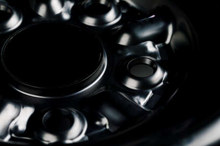 The black element of the car disk. Car wheel close-upの写真素材