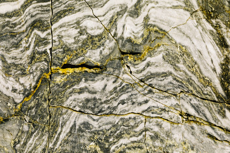 Marble quarry, marble rocks in the wild. Natural stone. Ancient marble quarry, marble rocks in the...