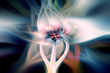 Multi Color Abstract Gradient Crossing Wavy Backgroundの写真素材