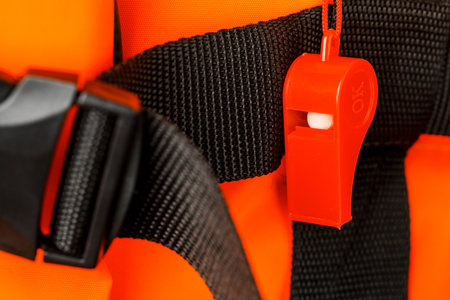 Orange Life Jacket.の写真素材