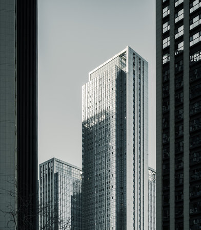 Modern skyscrapers in Manhattan, New York City, USA.の写真素材