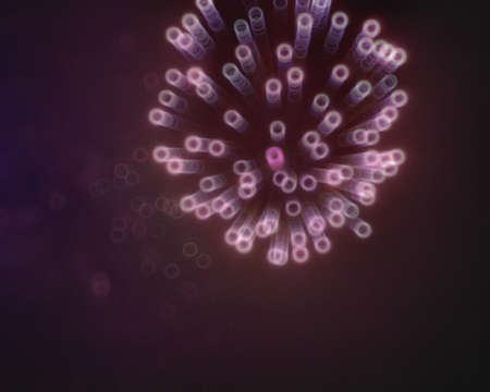Light blur and defocus bokeh rings like blood or cellsの写真素材