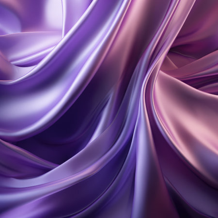 Close up of purple silk material, created using generative ai technology. Fabric, texture and colour concept digitally generated image.の素材