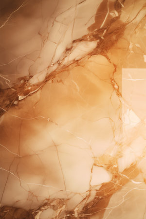 Close up of yellow and white marble with veins background, created using generative ai technologyの素材