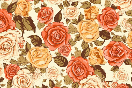 Multi coloured flowers on white background, created using generative ai technology. Flowers, nature, pattern, colours and background concept digitally generated image.の素材