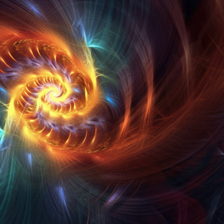 Multicoloured abstract pattern background, created using generative ai technology. Colour, shape, pattern concept digitally generated image.の素材