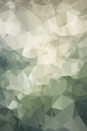 Green polygon background, created using generative ai technology. Abstract background, shapes, pattern, digitally generated image.の素材
