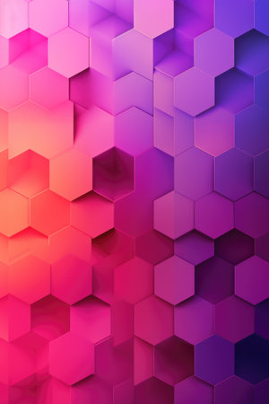 Pink and purple polygon background, created using generative ai technology. Abstract background, shapes, pattern, digitally generated image.の素材