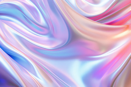 Abstract fluid iridescent holographic background, created using generative ai technologyの素材
