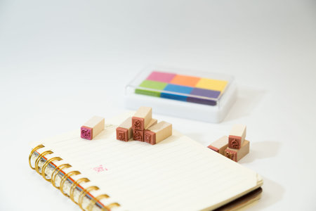 wood stampの写真素材