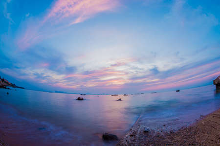 Pink coast sceneryの写真素材