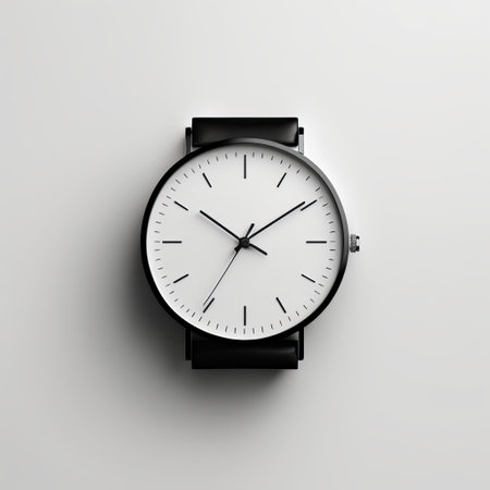 Wristwatch on a white background. 3d rendering. Mock up.の写真素材