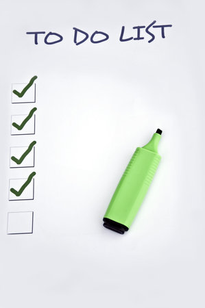 Blank to do list and a marker