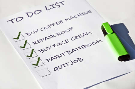 To do list with "Quit job" unchekedの写真素材