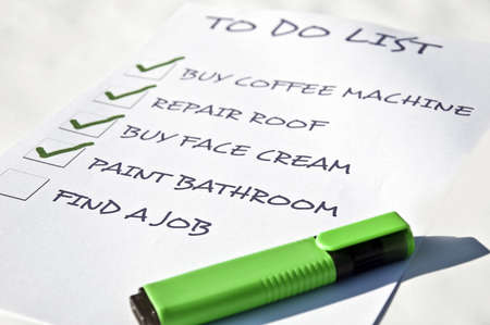 To do list with "find a job"の写真素材