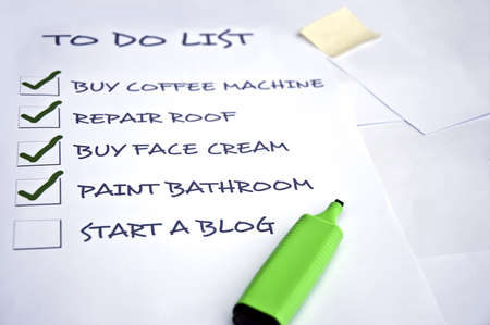 To do list with start a blogの写真素材