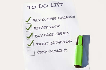 To do list with stop smokingの写真素材