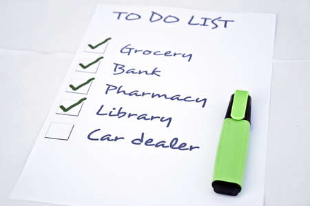 To do list with car dealerの写真素材