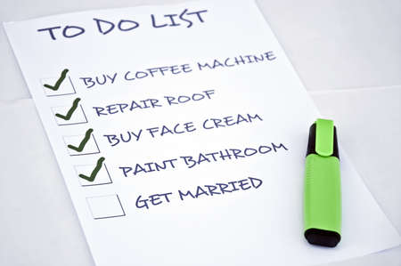 To do list with get marriedの写真素材