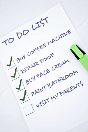 To do list with visit my parentsの写真素材