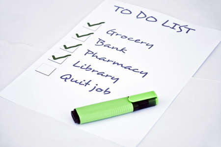 To do list with quit jobの写真素材