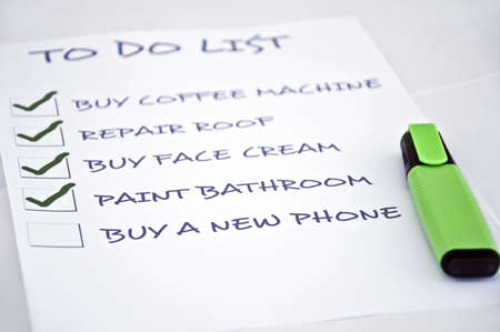 To do list with buy a new phoneの写真素材