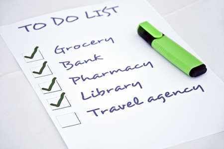 To do list with travel agencyの写真素材