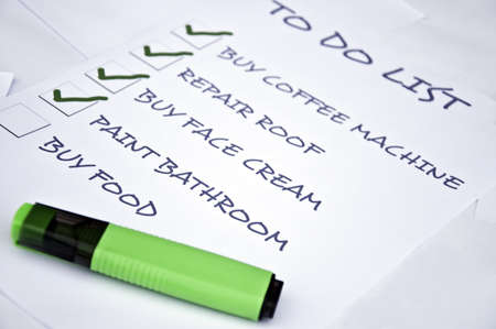 To do list with buy foodの写真素材