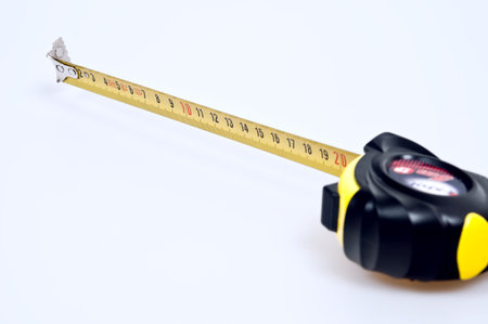 Measure tape open at 20 cmの写真素材