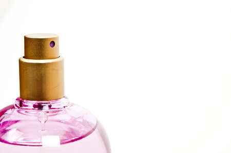 Isolated bottle of perfume on white backgroundの写真素材